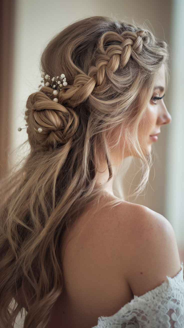 coupe de cheveux chignon boheme tressé mariage